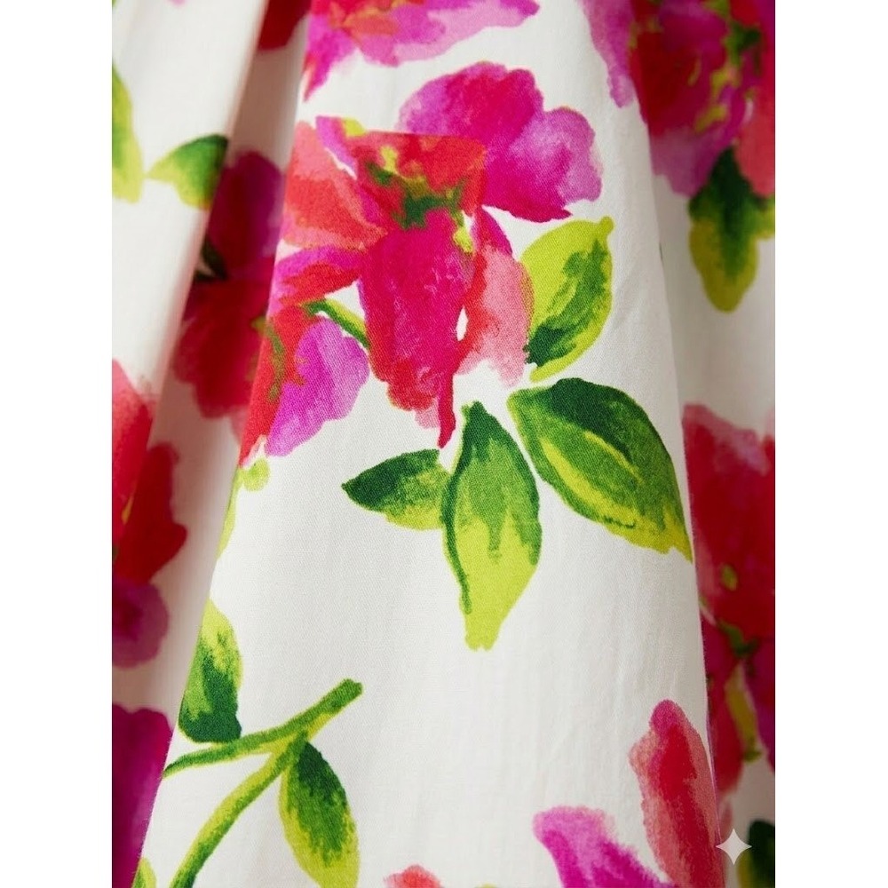DB Established 1962 Floral Fit & Flare Dress Pink White Sleeveless Size 10 - Picture 2 of 7